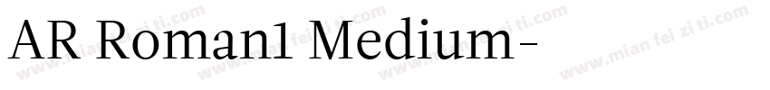 AR Roman1 Medium字体转换